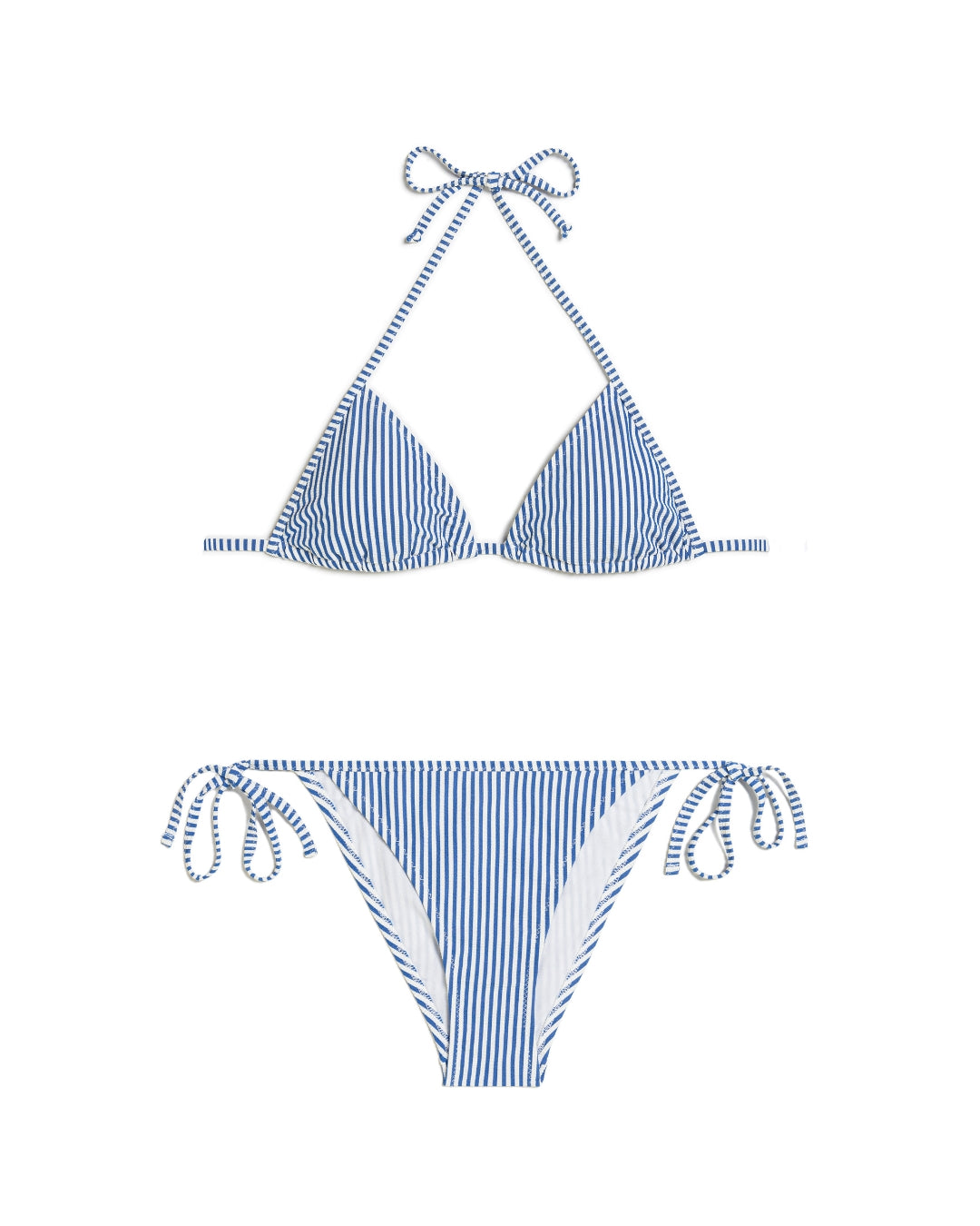 Bikini Triangolo Seersucker Blu 💙