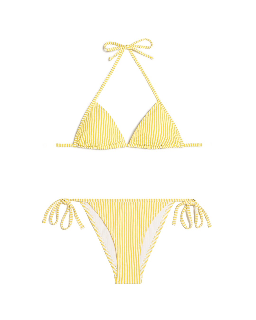 Bikini Triangolo Seersucker Giallo 💛