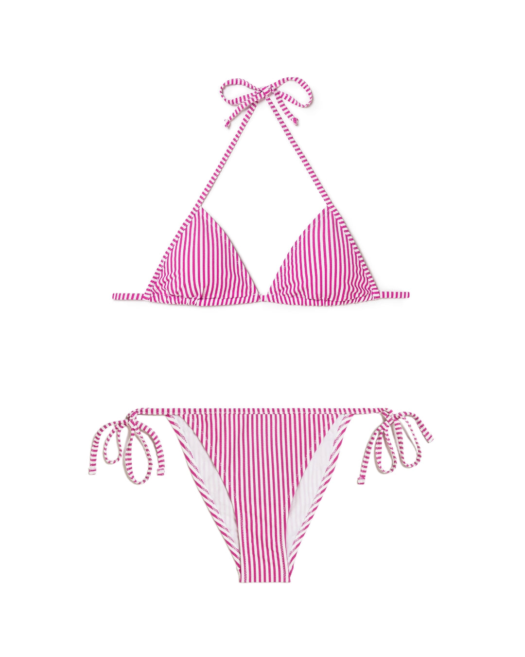Bikini Triangolo Seersucker Rosa 💕