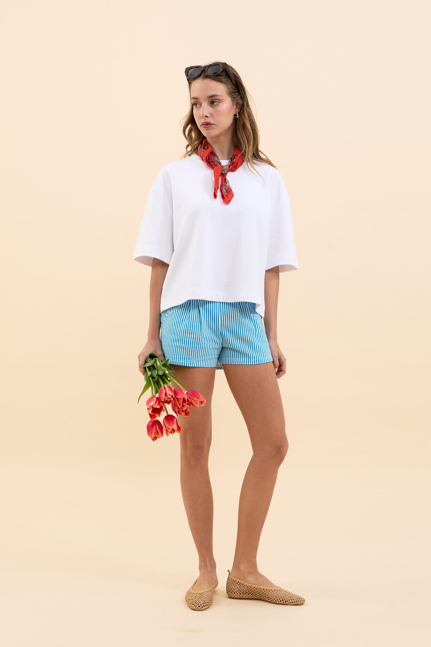 Shorts Seersucker Azzurro 🩵