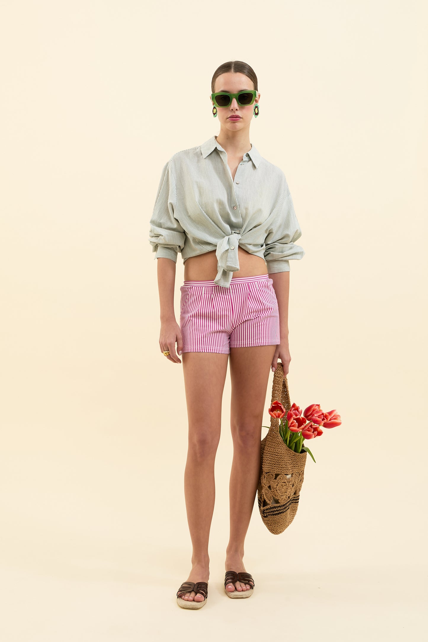 Shorts Seersucker Rosa 💕